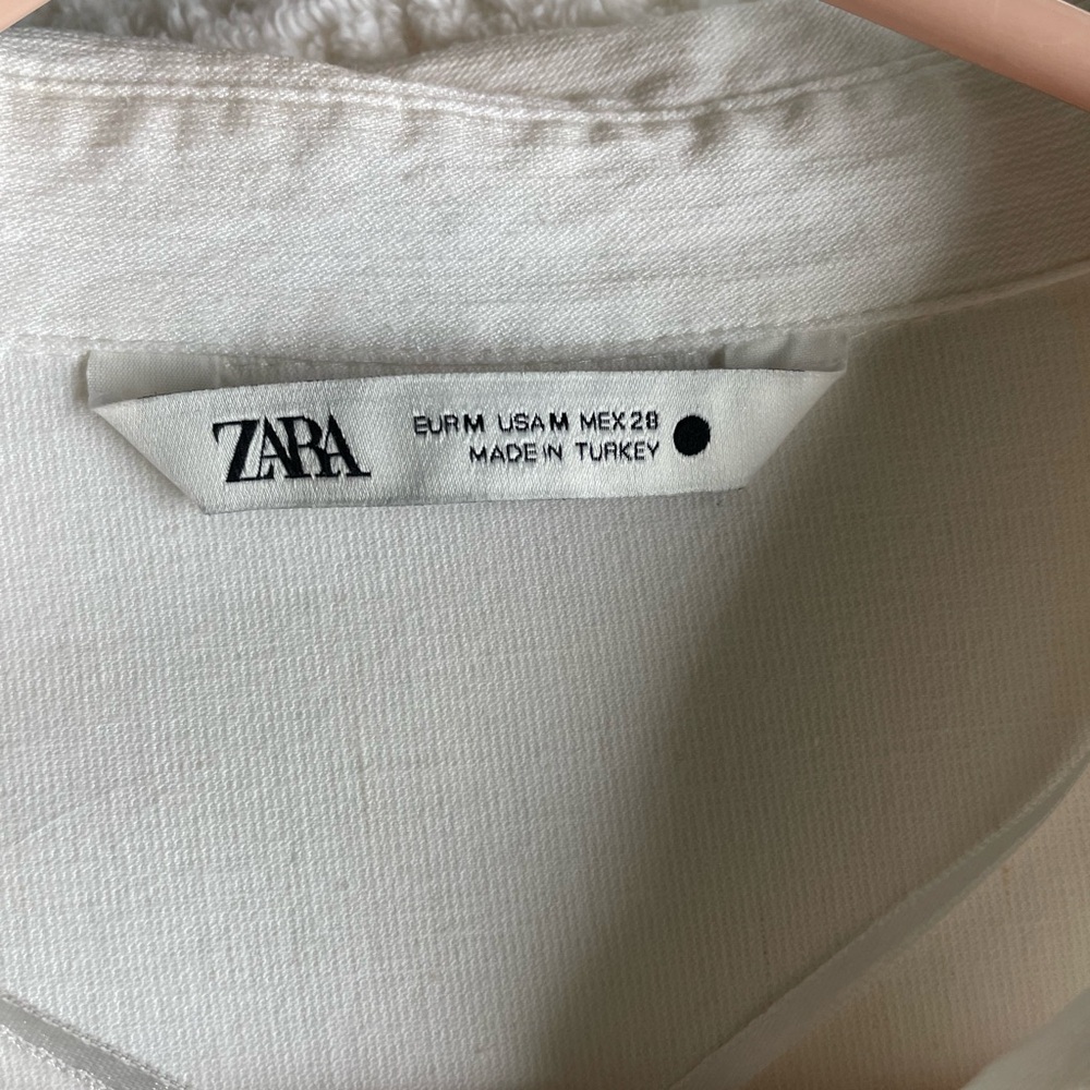 NWT ZARA Ruched button down - Picture 2 of 5